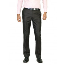 Belmonte Men Solid Black Woven Trousers