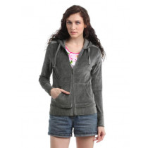 s.Oliver Women Grey Hooded Sweatshirt