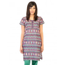W Women Printed Purple Kurtas