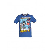 Batman Boys Blue Printed T-shirt