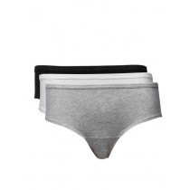 Hanes Women Pack of Three 100% Cotton Plain Hipsters