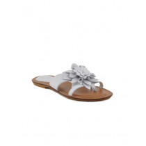 Clarks Women Leather White Flats