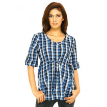 Wrangler Women Blue Kangroo Pocket Tunic