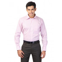 Genesis Pink & White Striped Formal Shirt