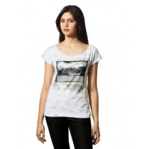 Flying Machine Women Pop White T-shirt