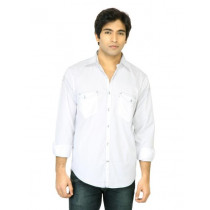 John Players Men Solid White Shirt