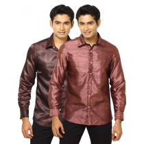 Indigo Nation Men Reversible Bling Red Shirts