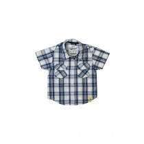 Gini and Jony Boys Check Blue Shirt