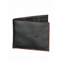 Fastrack Men Non Leather Red Colour Stiches Black Wallet