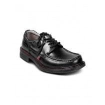Lee Cooper Men Leather Semi Formal Black Shoe