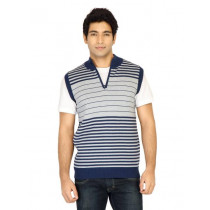 Turtle Stripes Men Grey Sweaters