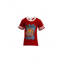 Madagascar3 Boys Red Printed T-Shirt