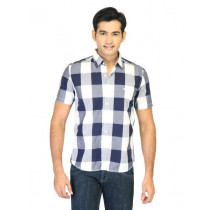 Belmonte Men Check Navy Blue Shirts