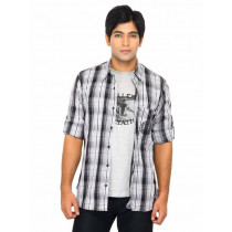 Scullers Men Check Black Shirts