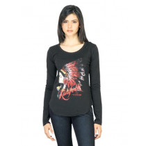 Wrangler Women Printed Black T-shirt