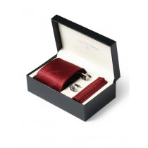 Lino Perros Men Formal Maroon Accessory Gift Set