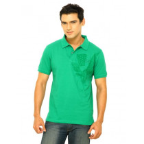 Wrangler Men Green Polo T-shirt