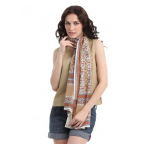 Fabindia Women Cream Printed Stole