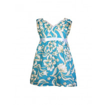 Doodle Girls Printed Blue Dress