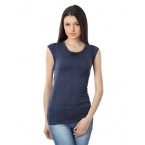 Wrangler Women Navy Blue T-shirt