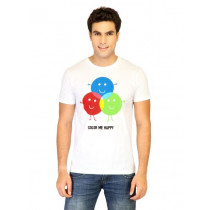 Chimp Men Color me Happy White Tshirts
