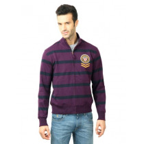 U.S. Polo Assn. Men Stripes Purple Sweatshirt