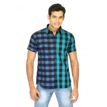 Probase Men Check Blue Shirts