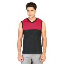 Hanes Men Sleeveless V Neck Red Innerwear T-shirt