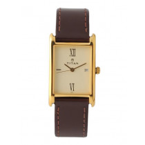 Titan Men Cream Dial Watch