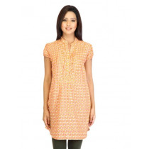 Mumbai Slang Women Printed Orange Kurti