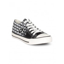 Lotto Unisex Canvas Black Check Shoe