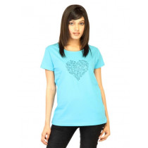 Tantra Women Blue Printed T-shirt