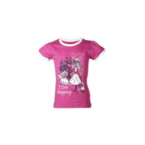 Doodle Kids Girls Pink I love Shopping Top