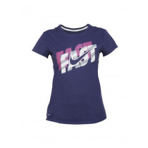 Nike Women Printed Navy Blue T-shirt