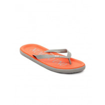 Numero Uno Men Grey & Orange Flip Flops