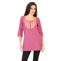 Aurelia Women Solid Pink Kurtis