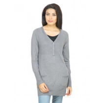 s.Oliver Women Solid Grey Sweater