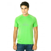 ADIDAS Men Ess F Logo Green T-Shirts