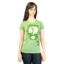 Little Miss Women Printed Green Tshirt