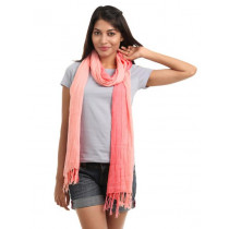 Femella Women Pink & White Scarf