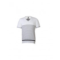 United Colors of Benetton Kids Boys White Striped T-shirt