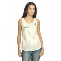 Mother Earth Women Printed Cream Top