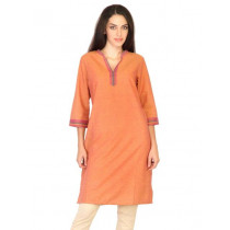 Aurelia Women Solid Pink and Yellow Kurtas