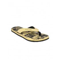 United Colors of Benetton Men Yellow & Black Flip Flop