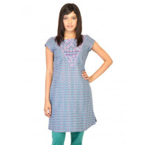 W Women Printed Purple Kurtas