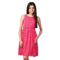 ONLY Women Pink Dotted Print Dress