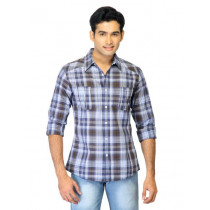 United Colors of Benetton Men Check Blue Shirts