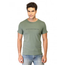 United Colors of Benetton Men Solid Green Tshirts