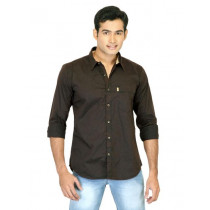 Basics Men Brown Slim Fit Shirt