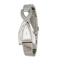 Fastrack Women Core Analog White Steel Watch